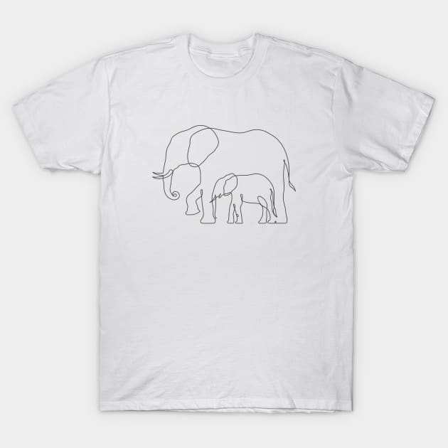 Elephant family T-Shirt by arvitalya